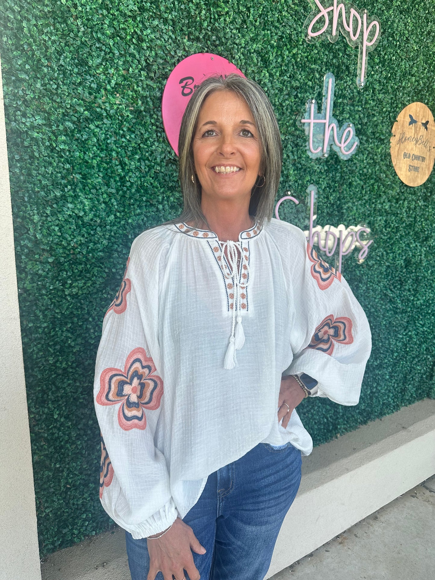 Voluminous Floral Top