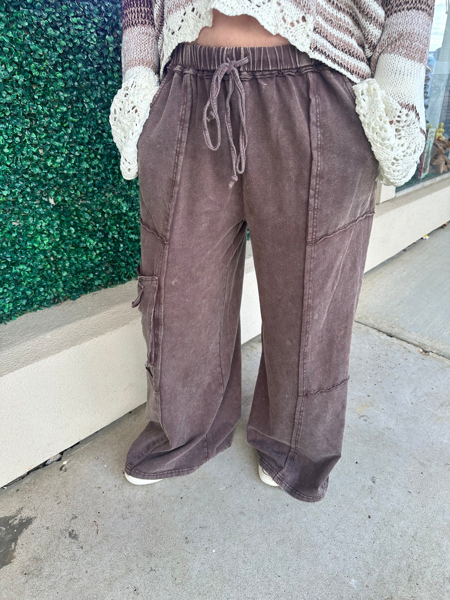 Dark Mocha Mineral Washed Bottoms