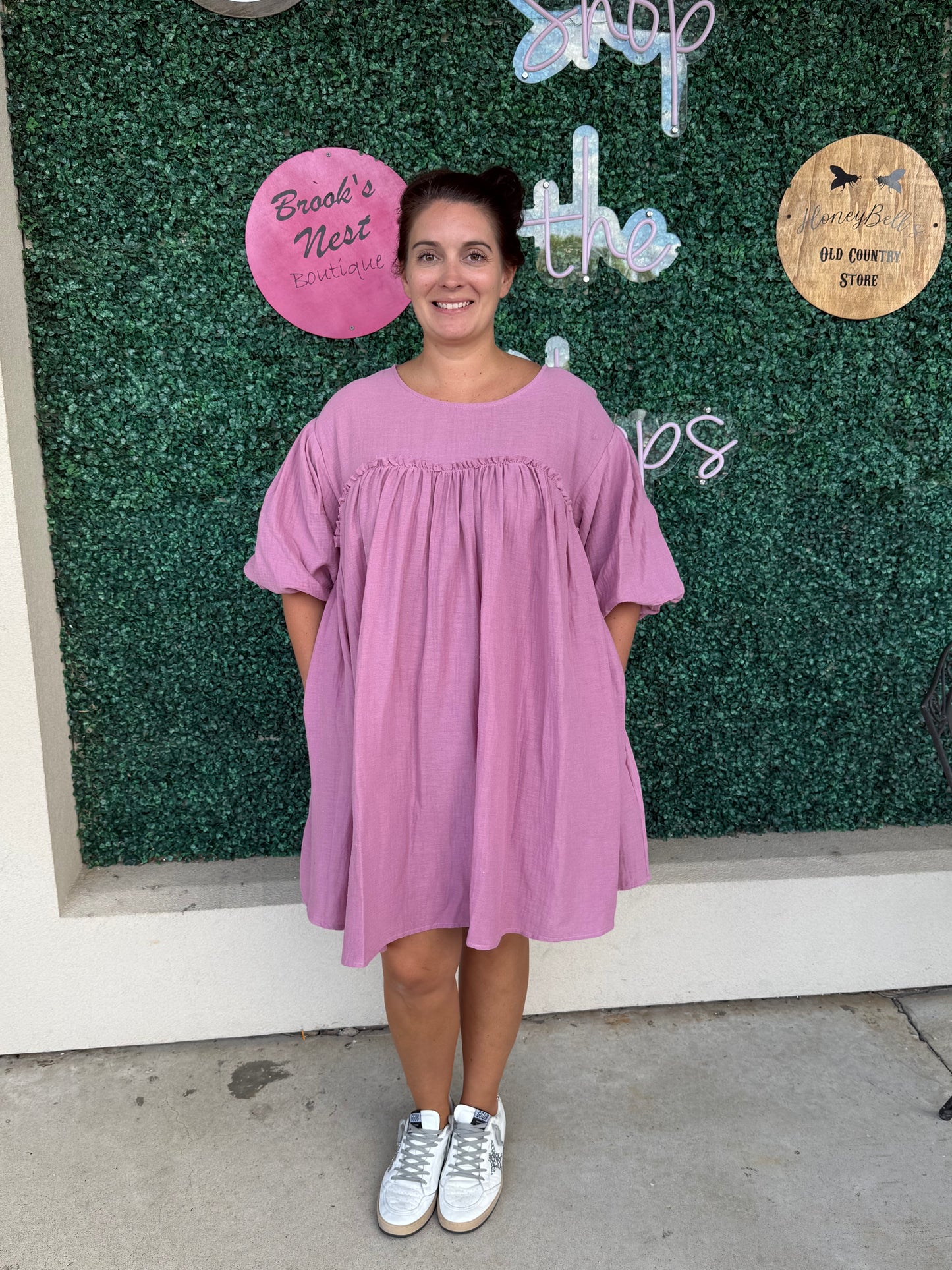 The Mauvey Gauze Dress