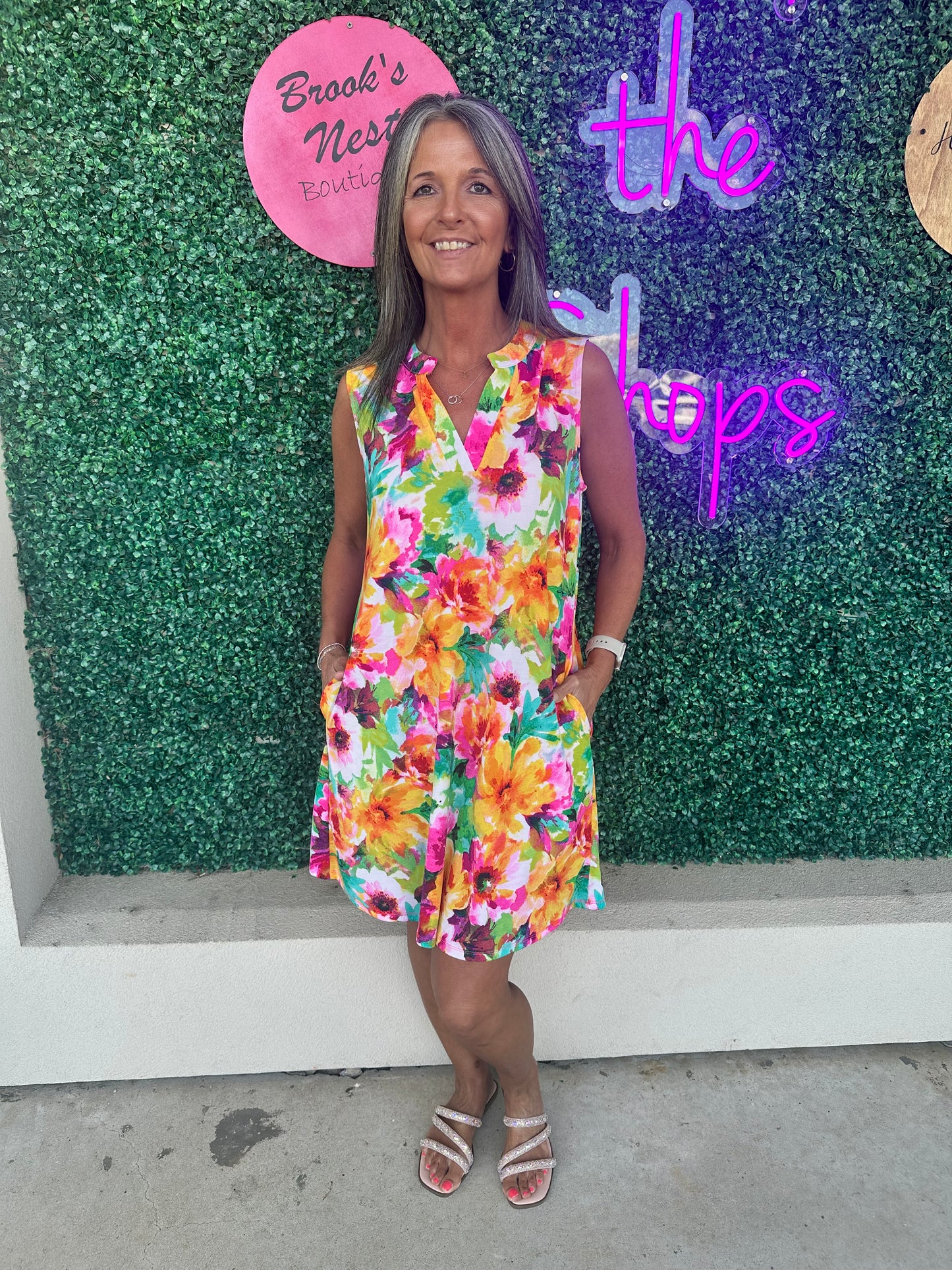 Multicolor Floral Lizzy Dress
