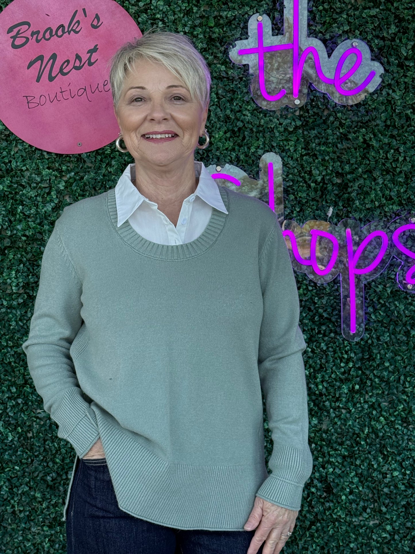 The Sage Heavenly Collared Sweater