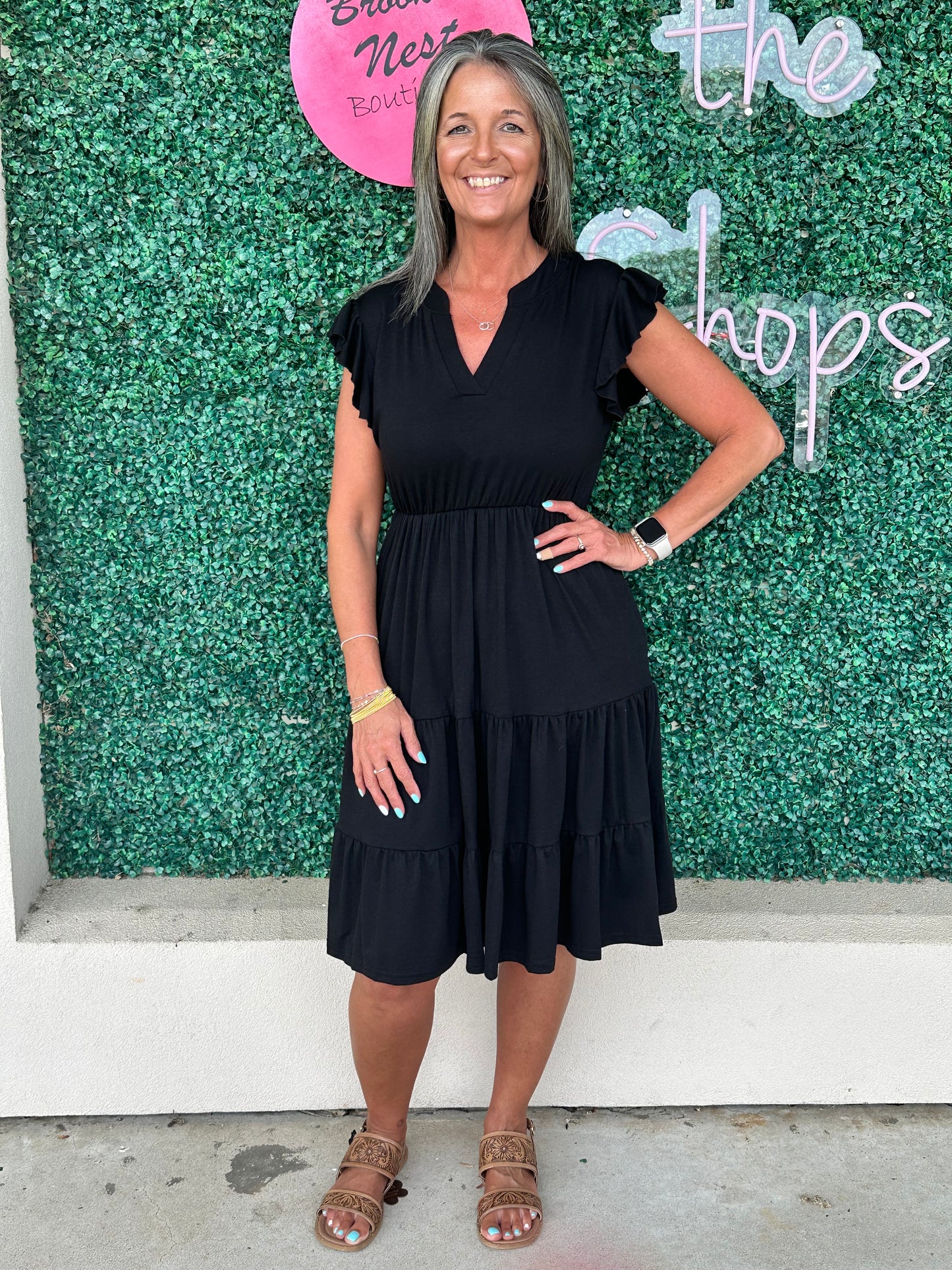 Black Tiered Dress