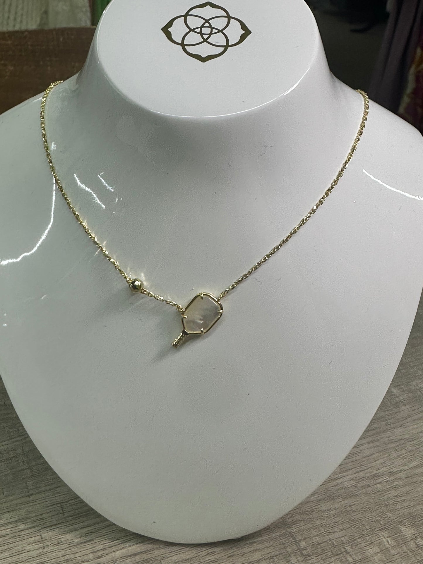 Pickleball Gold Ivory Mop Necklace