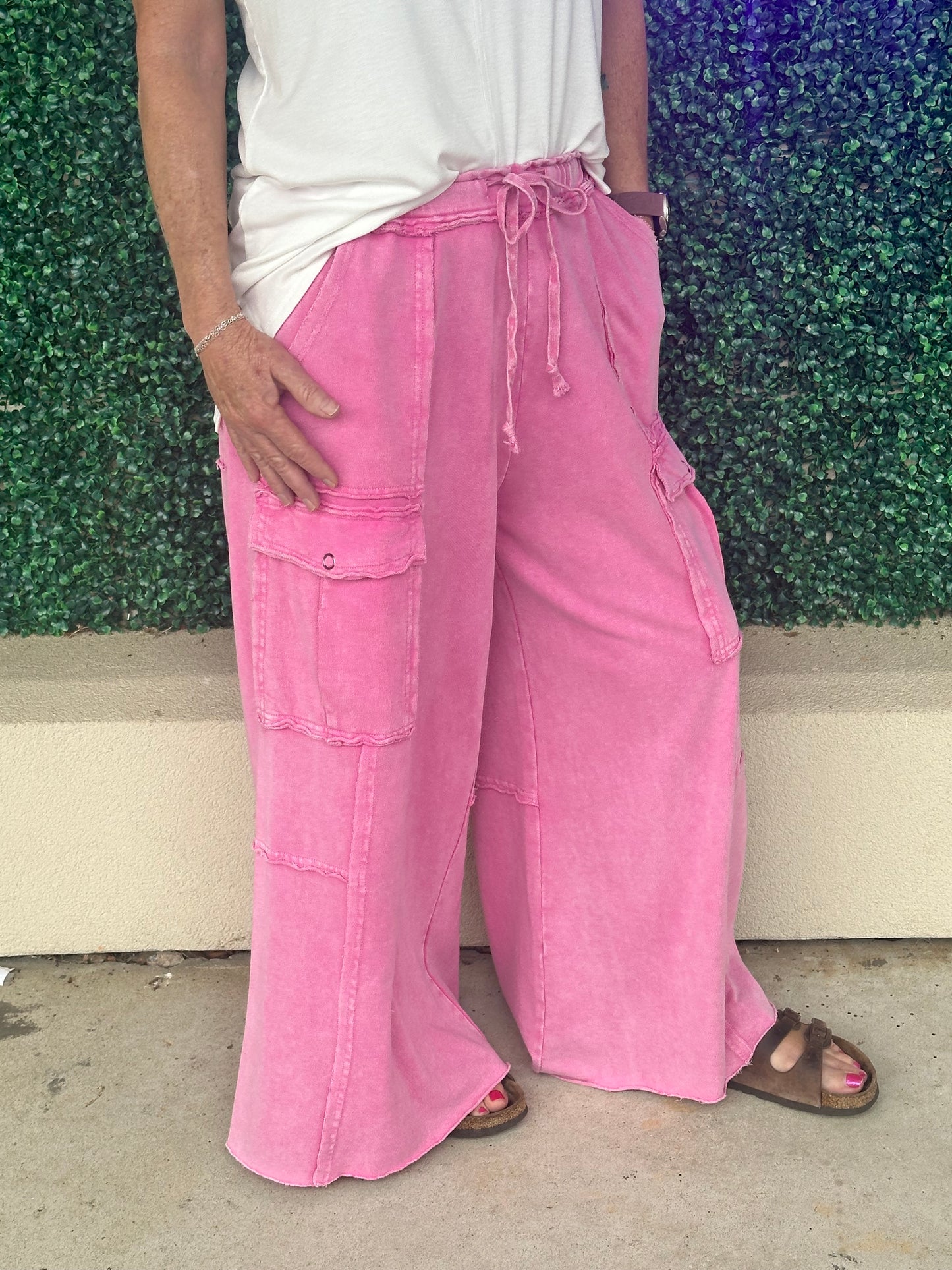 Bubble Gum Mineral Washed Bottoms