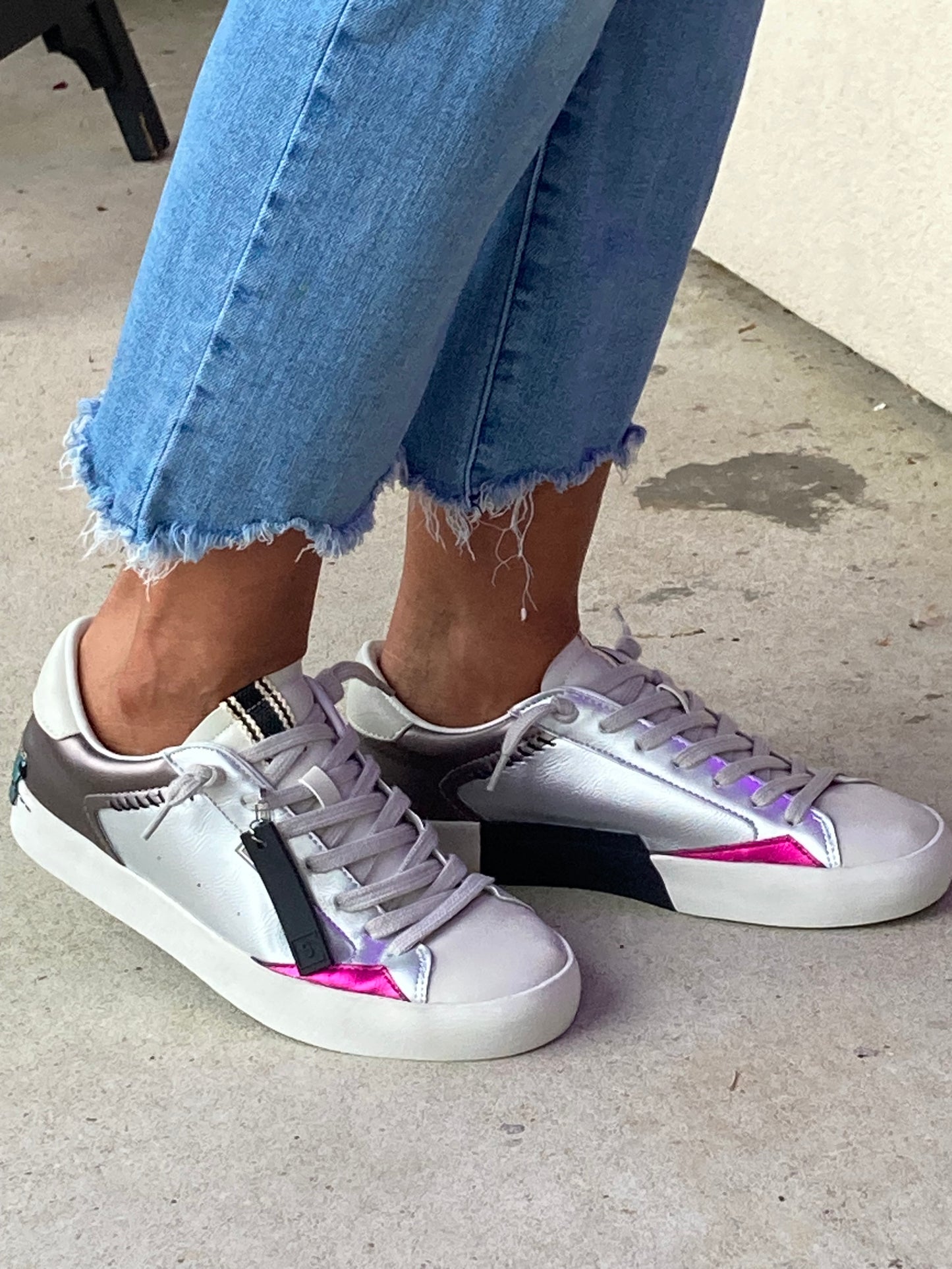 ShuShop Ruby Silver Distressed Shoes