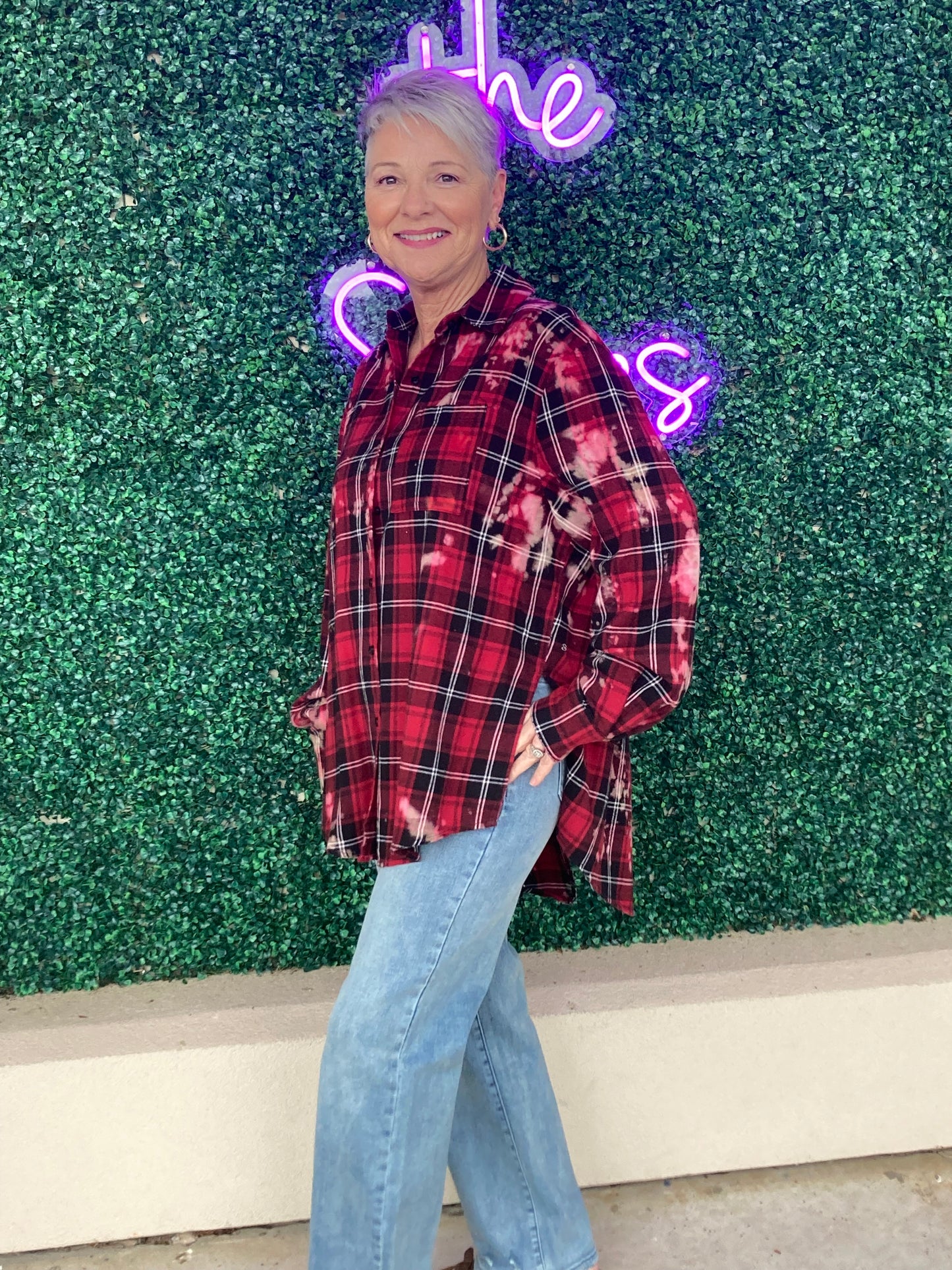 Jaded Gypsy Red Early Morning Walks Flannel