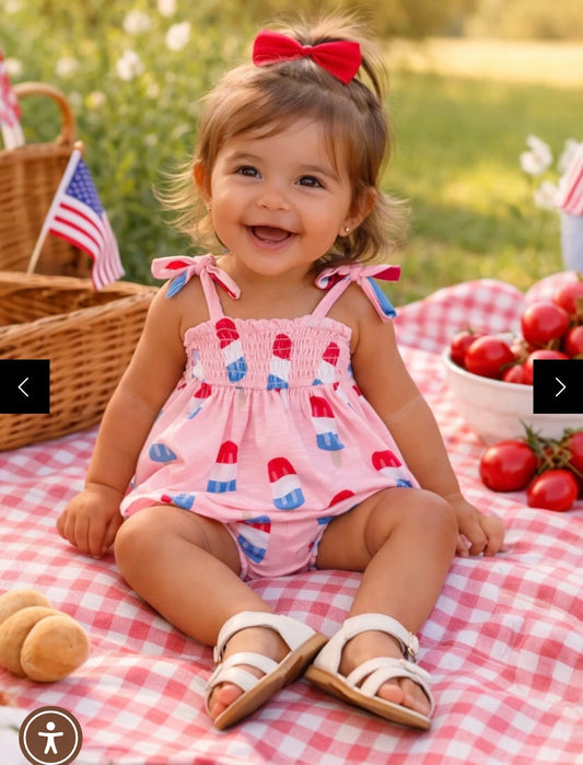 Popsicle Pink Organic Smocked Set
