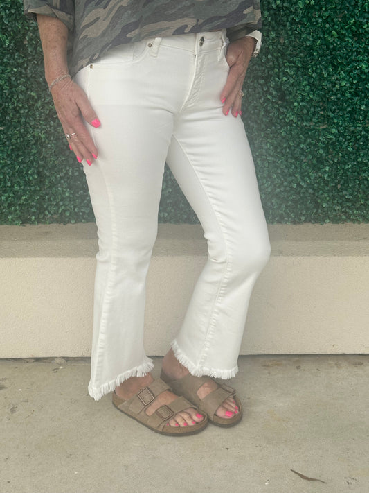 Risen Low Rise Crop Flare Jeans