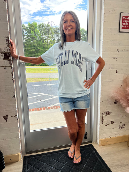 Lulu Mac Chambray Striped Tee