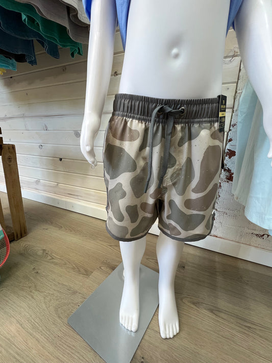 Burlebo Youth Deer Camo Swim Trunks