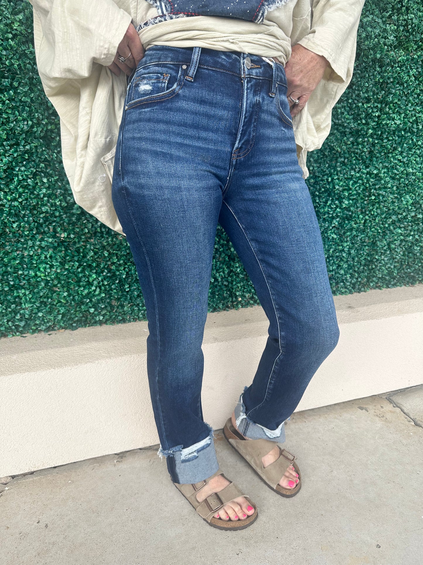 Risen TC HR Crop Straight Jeans