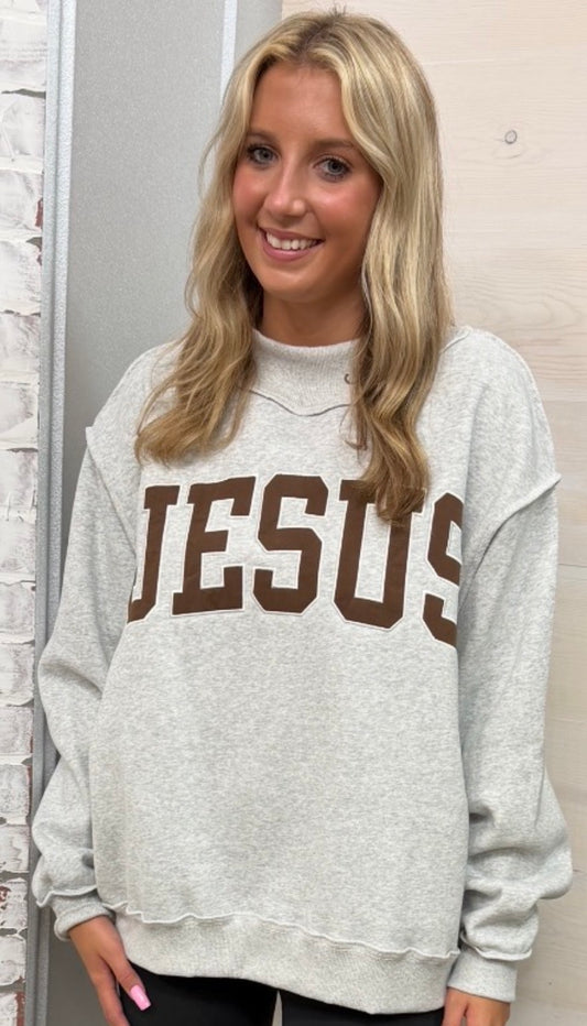 Jesus Mock-Neck Sweatshirt