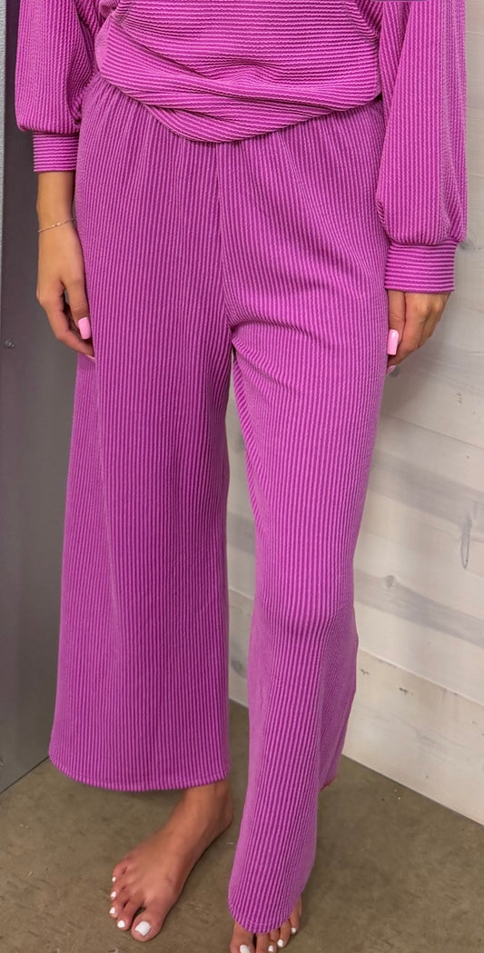 Magenta Urban Ribbed Bottoms