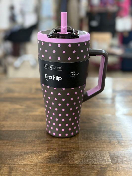 Brumate Era Flip 30oz Mocha Dot