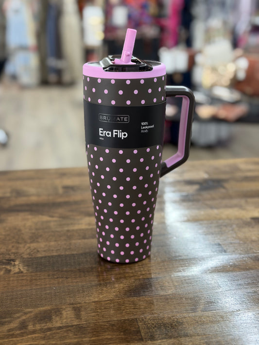 Brumate Era Flip 40oz Mocha Dot
