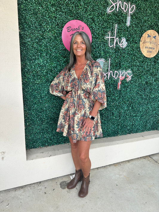 Floral Antique Dress
