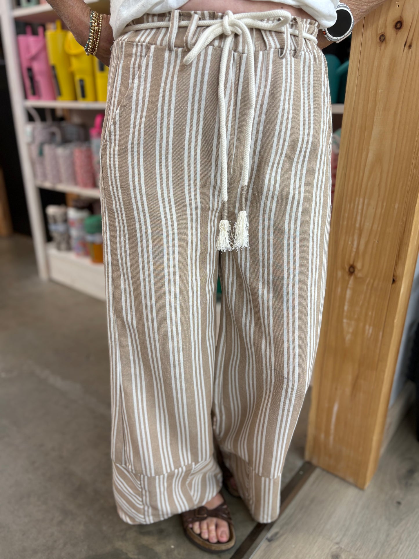 The Khaki Striped Bottoms
