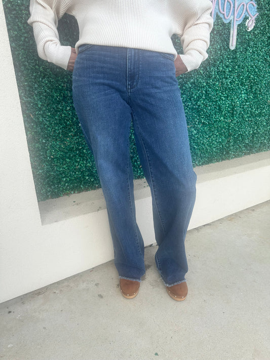 Judy Blue MR Wide Leg Jeans