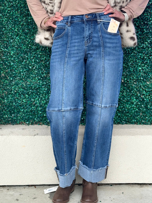 Risen Slouchy Cropped Jeans