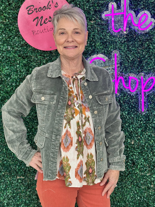 Green Corduroy Jacket