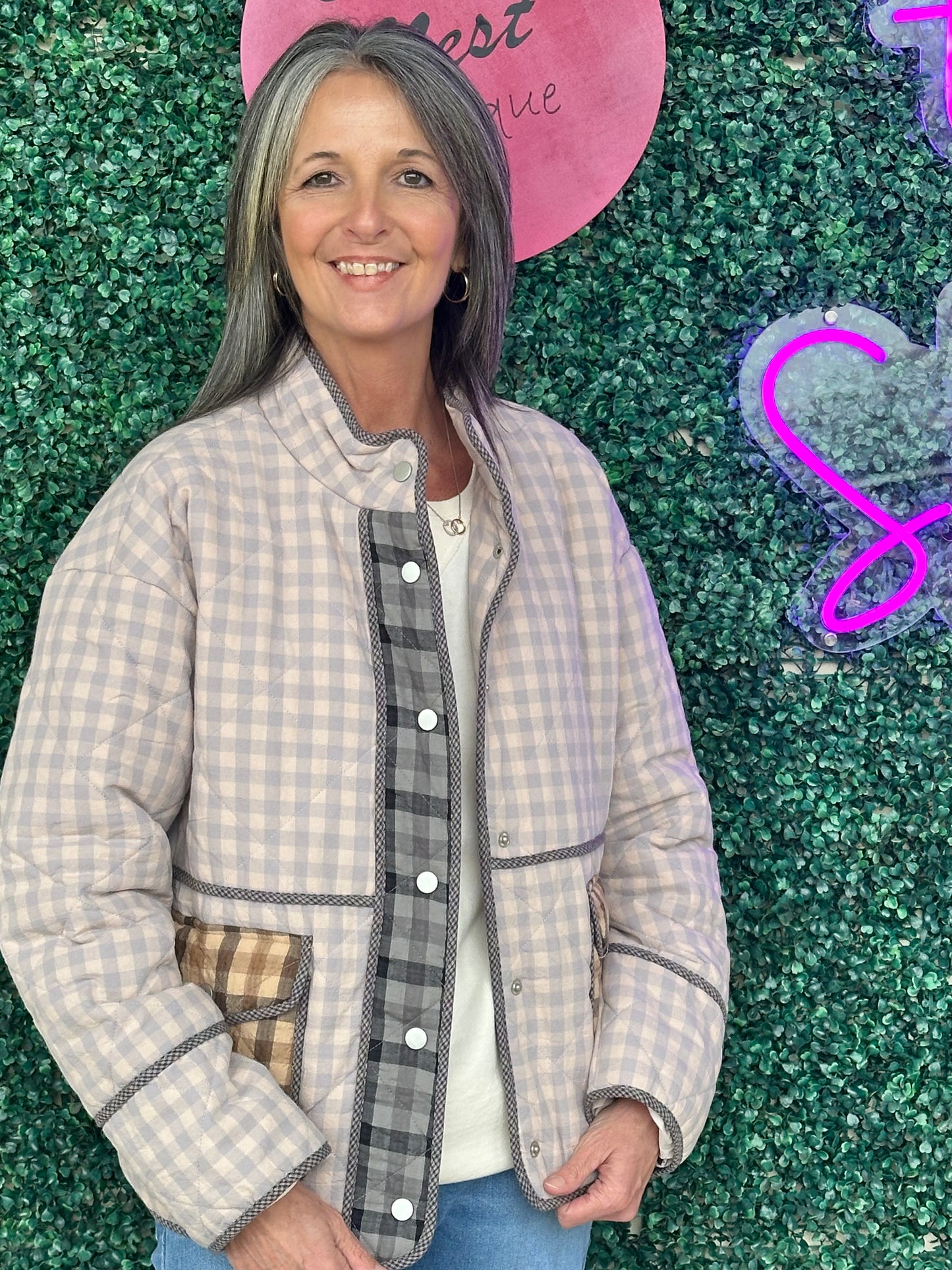 Mixed Quilted Jacket