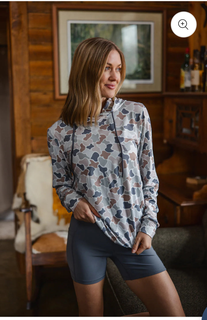 Local Girl Forest Camo Flora Hemlock Hoodie