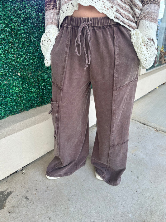 Dark Mocha Mineral Washed Bottoms