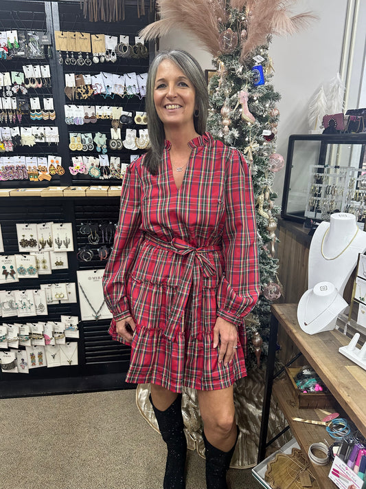 Red Plaid Dress