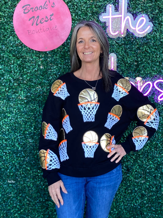 Basketball Sequin Sweatshirt