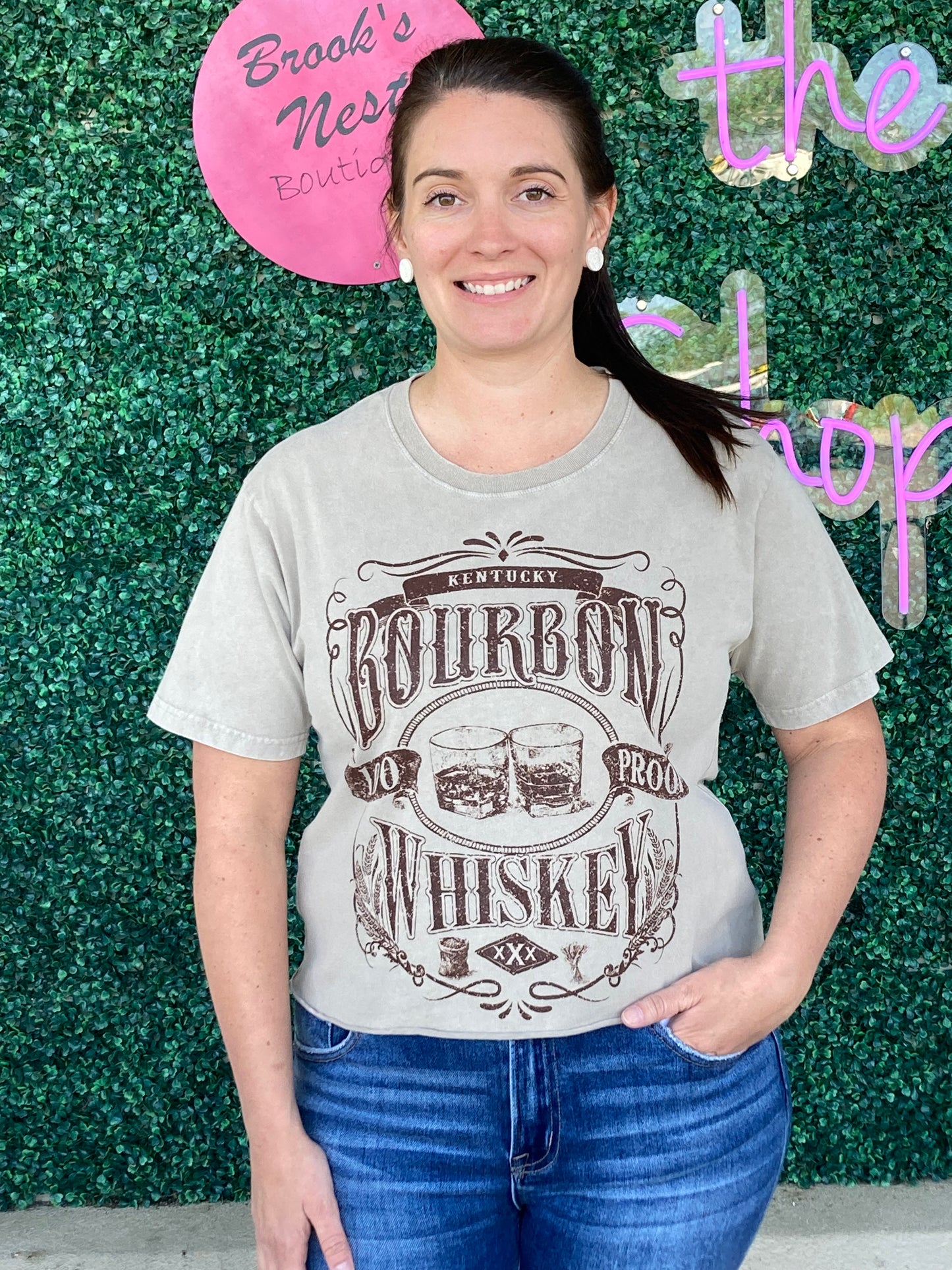 Bourbon Whiskey Cropped Tee