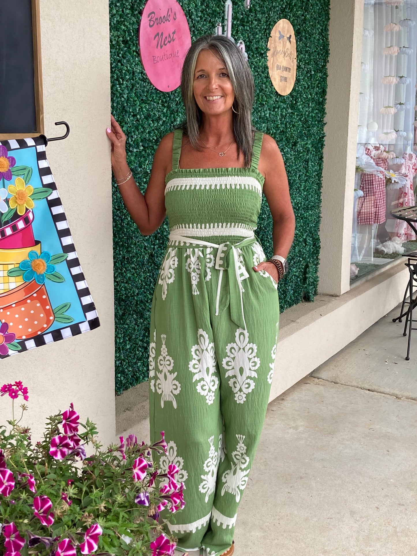 Green Boho Jumpsuit