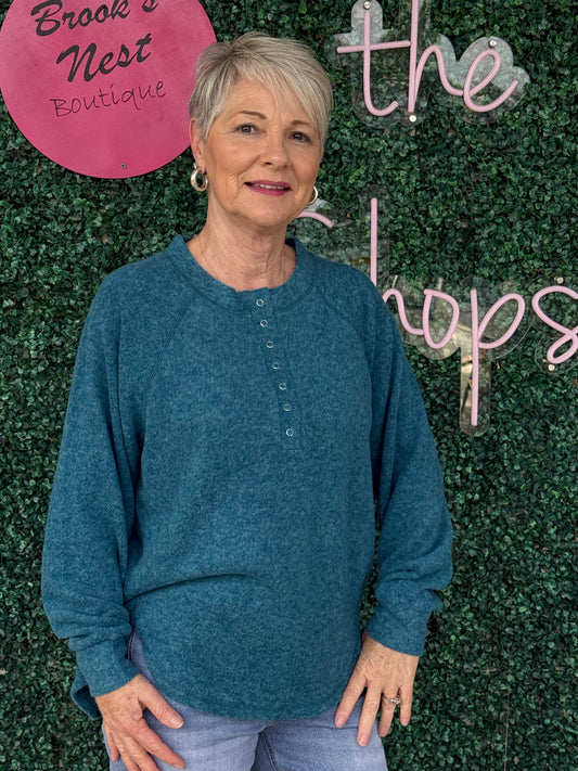 Cozy Teal Top