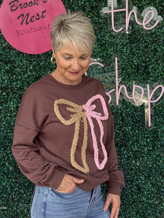 Bow Two Toned Sweatshirt