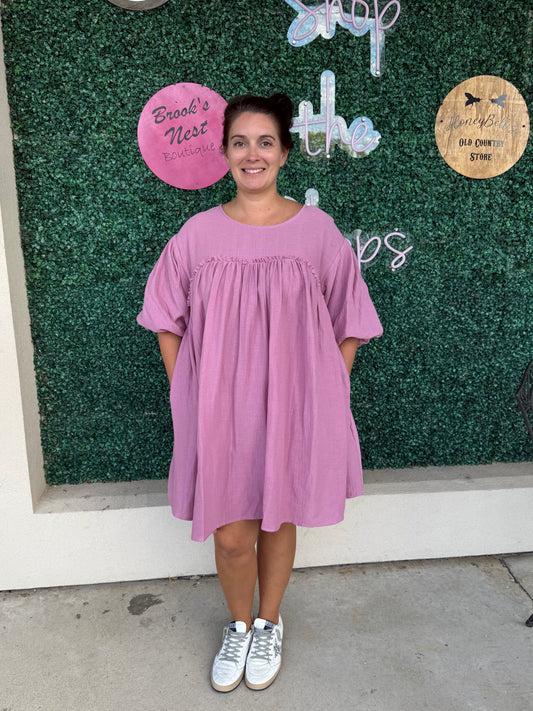 The Mauvey Gauze Dress