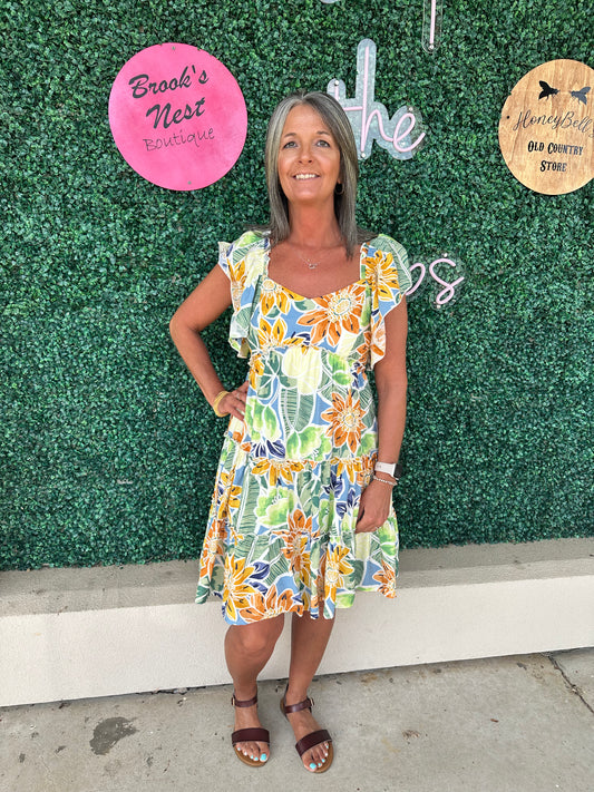 Tropical Floral Dress
