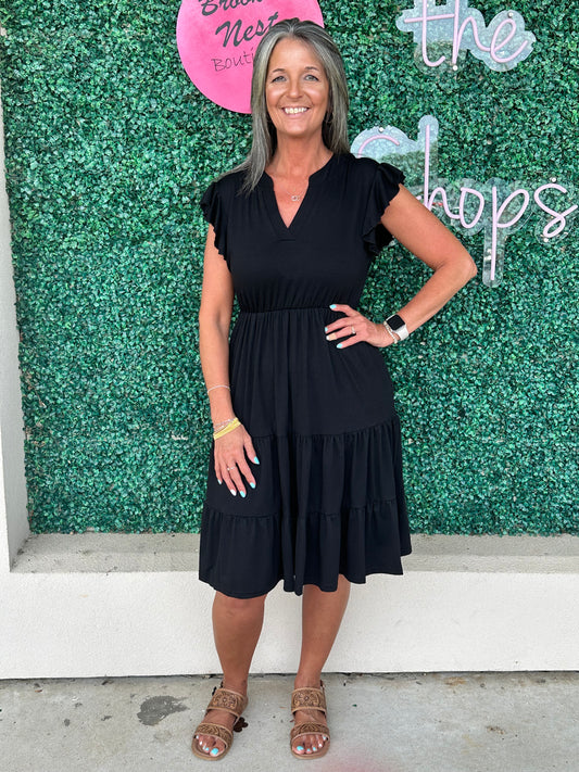 Black Tiered Dress