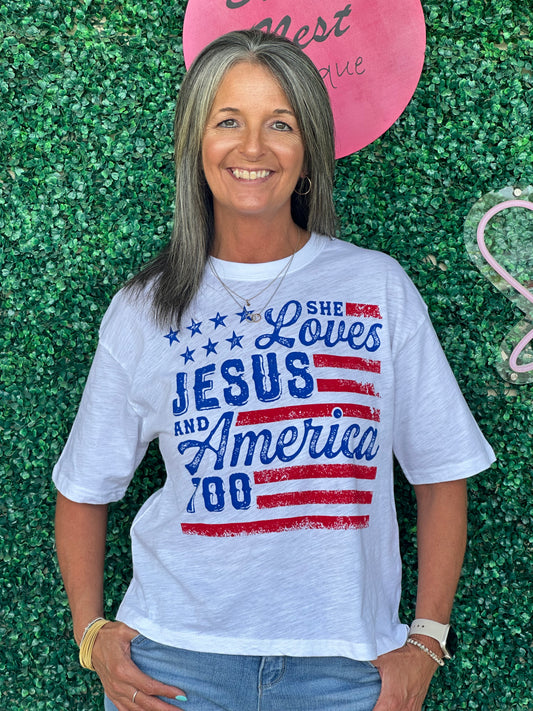 Love Jesus & America Tee