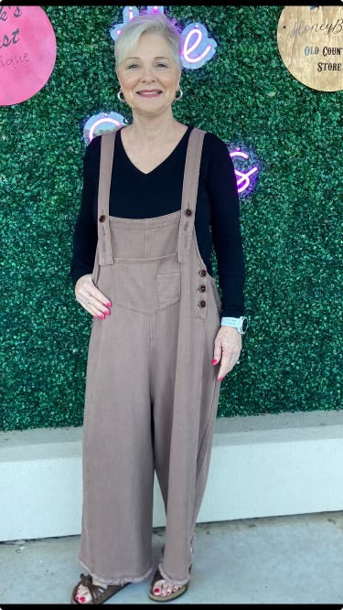 Mocha Twill Jumpsuit