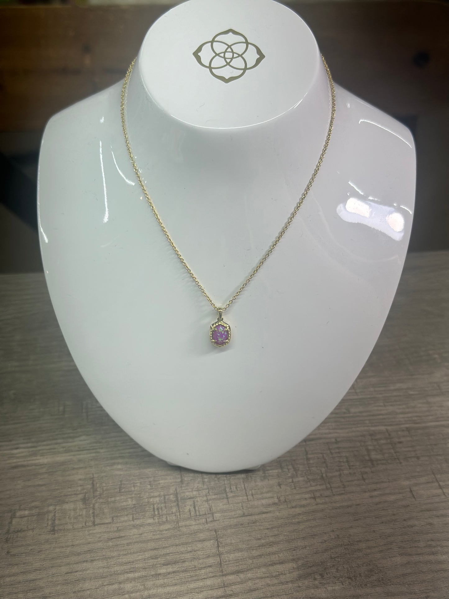 Daphne Gold Magenta Opal Necklace